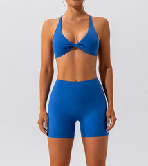 Trendy solid white workout set for women