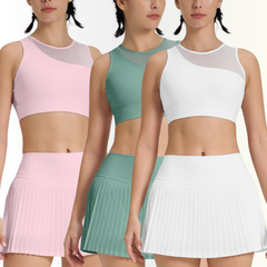 Matching light pink set for gym-ready looks