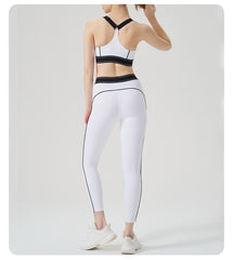 Stylish women’s white workout set