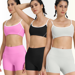 Pink pilates outfit for training and stretching