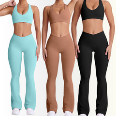 Breathable cute pink workout set for summer