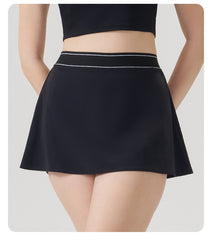 Cute matching white workout set for fitness