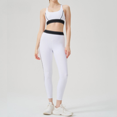Stylish women’s white workout set