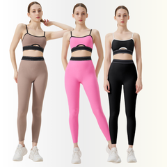 Lightweight pink fitness set for hot workouts
