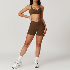 Stylish light blue workout set for gym, yoga, and running