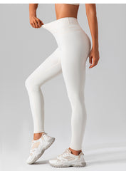 High waisted white set for yoga and fitness