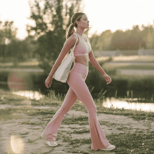 Pink Flare Leggings