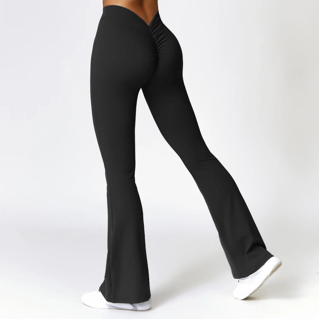 black flare leggings