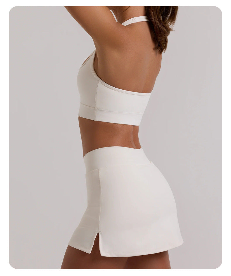 White workout set for gym and yoga