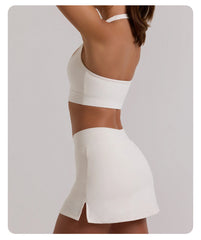 White workout set for gym and yoga