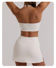 White workout set for gym and yoga