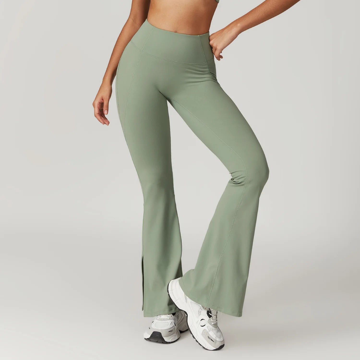 High-Waist Split Flare Leggings for a Flattering Look 6