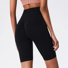 Black spandex shorts for yoga, gym, and running