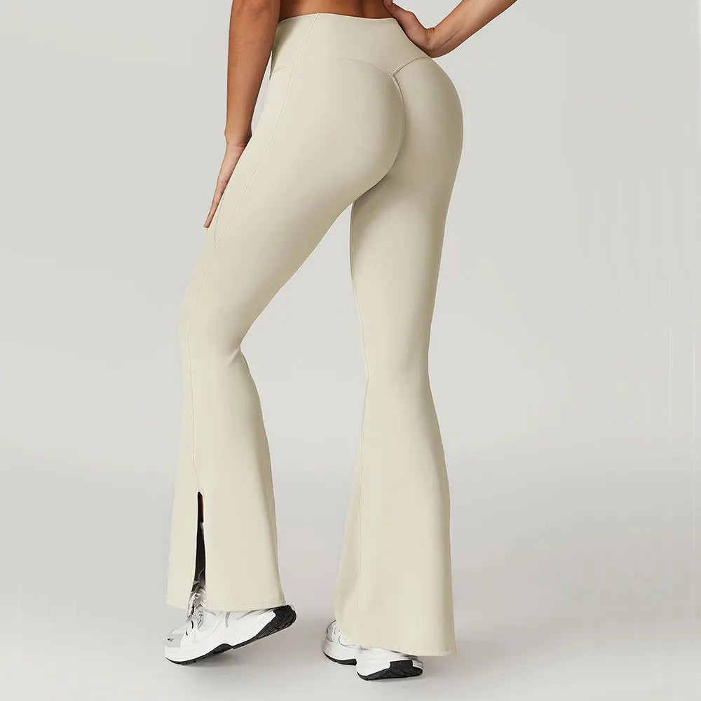 High-Waist Split Flare Leggings for a Flattering Look 3