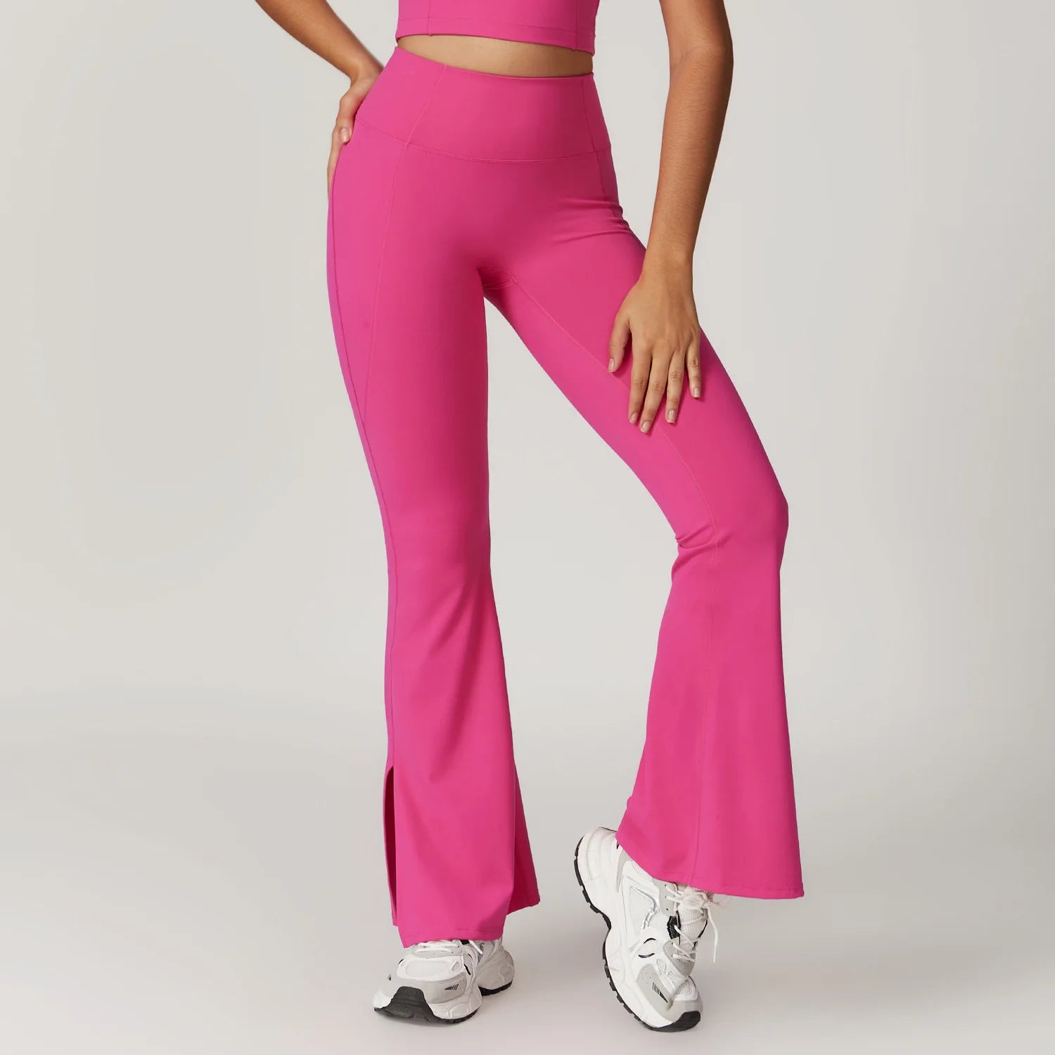 High-Waist Split Flare Leggings for a Flattering Look 10