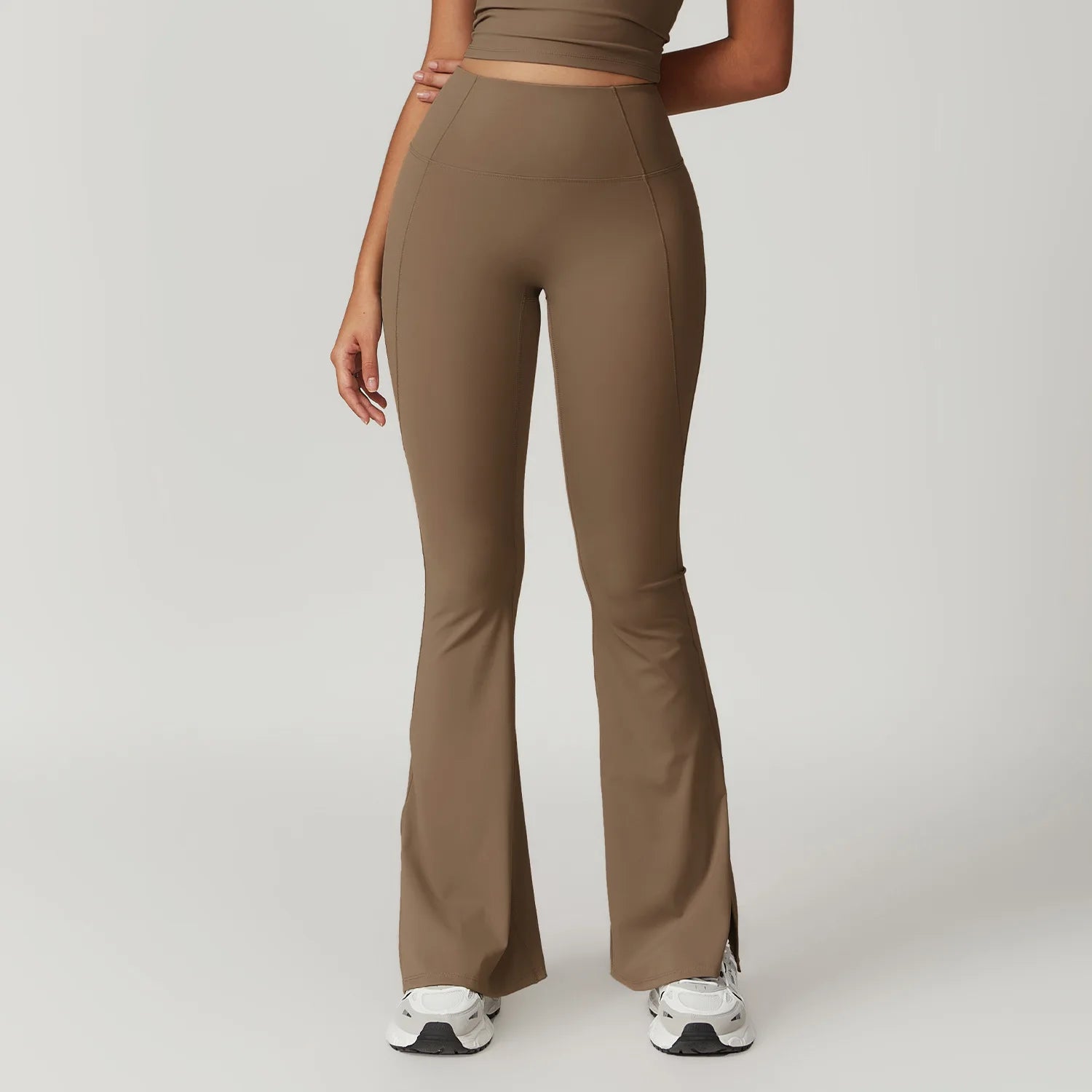 High-Waist Split Flare Leggings for a Flattering Look 7