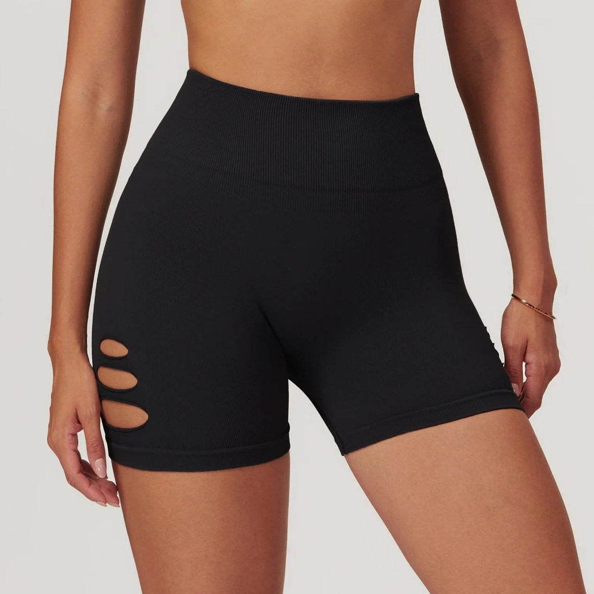 Black athletic shorts for workouts and running