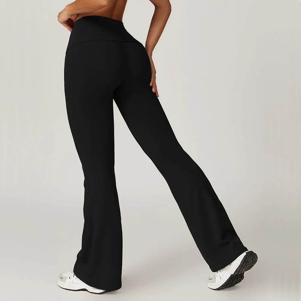 Black Flared Leggings: Comfortable and Stylish for Women - LANIZI