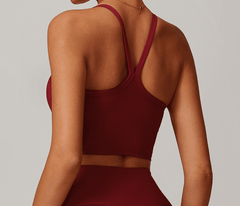 Bold red workout set for gym, yoga, and running - LANIZI