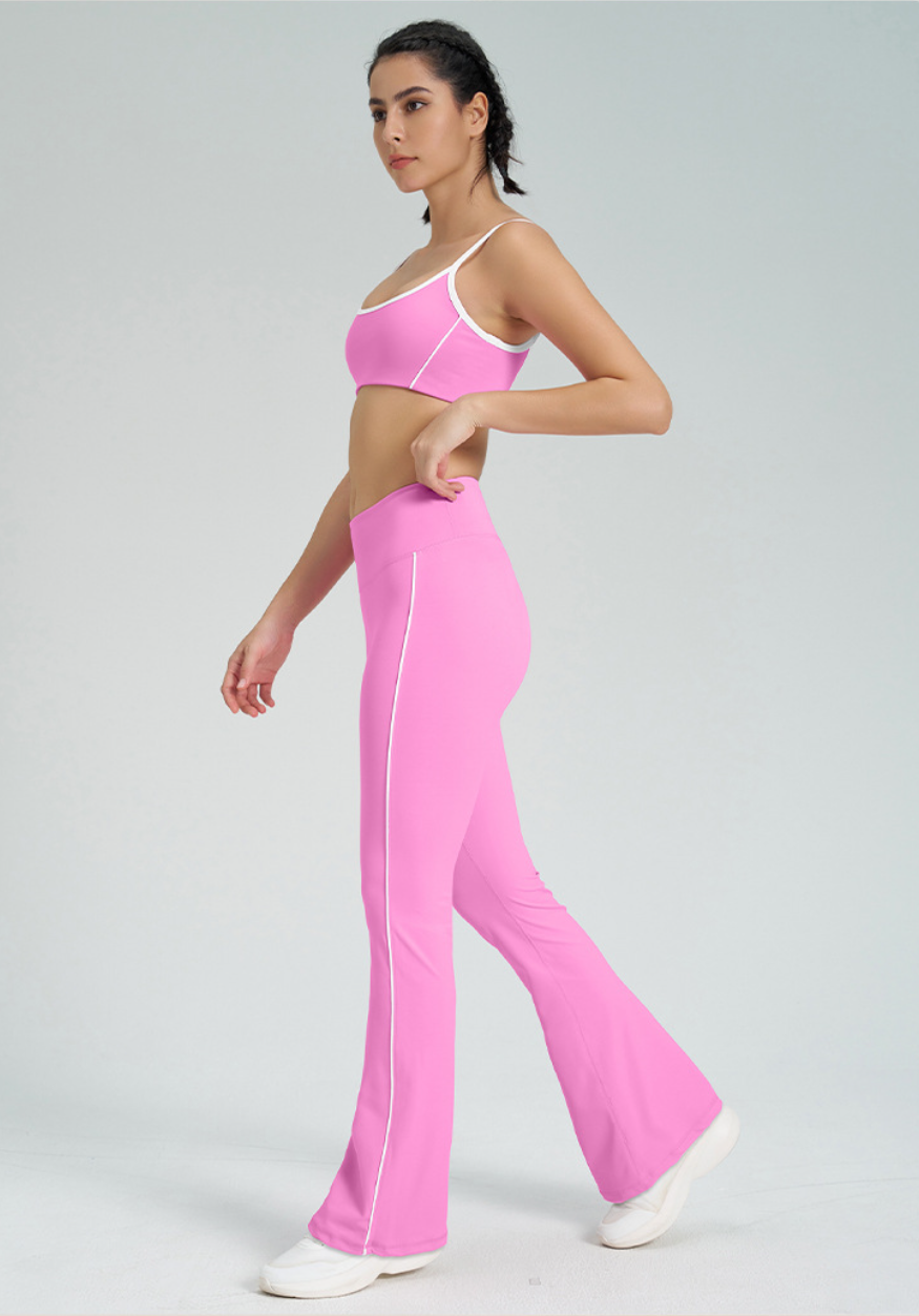 Pink gym wear set for stylish workouts