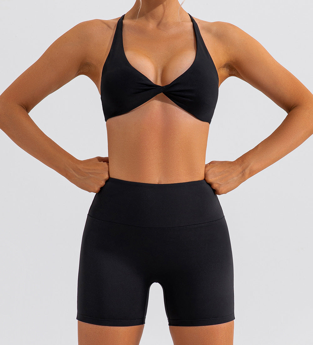 Trendy solid white workout set for women