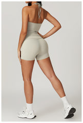 Comfortable and breathable white workout set for gym