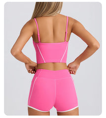 Hot pink sportswear set for confident workouts